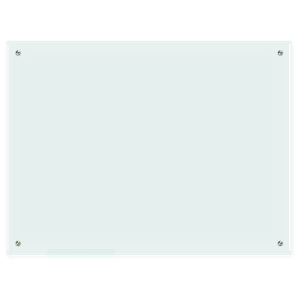 Lockways Glass Dry Erase Board – Glass Board, Whiteboard/White Board 48" x 36", Frosted Surface, Frameless, Clear Marker Tray, Wall-Mounted Whiteboard for Office, Home, School