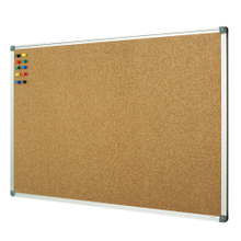 Lockways Cork Board Bulletin Board - Double Sided Corkboard 36 X 24 Notice Board 3 X 2 - Silver Aluminium Frame U12118762609 for School, Home & Office (Set Including 10 Push Pins) (24 x 36, Silver)