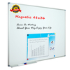 Lockways White Board Dry Erase Board 48 x 36 - Magnetic Whiteboard 4 X 3, Silver Aluminium Frame, Set Including 1 Detachable Aluminum Marker Tray, 3 Dry Erase Markers, 8 Magnets